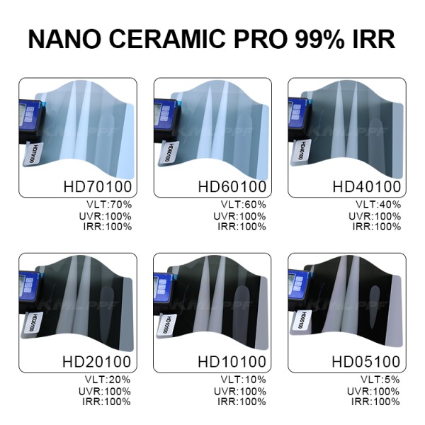 80%VLT Nano Solar Ceramic Tint UV Proof Sun Film For Windows Multi Color