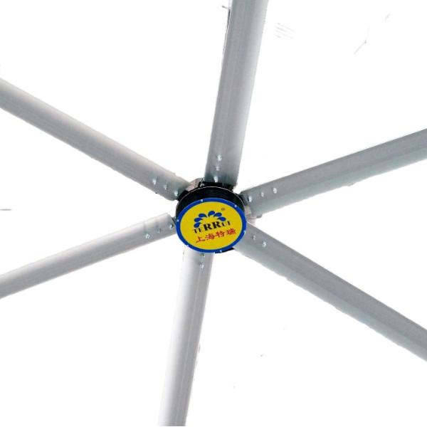 6-Alloy Blades Industrial Ceiling Fan with 15,000 m³/min Airflow and 55r/min Speed Control