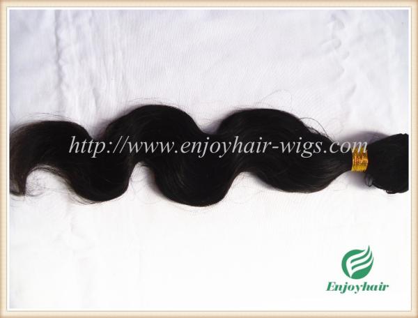 Hand tied weaviing Brazilian virgin remy hair,body wave hair extension no shed no tangle
