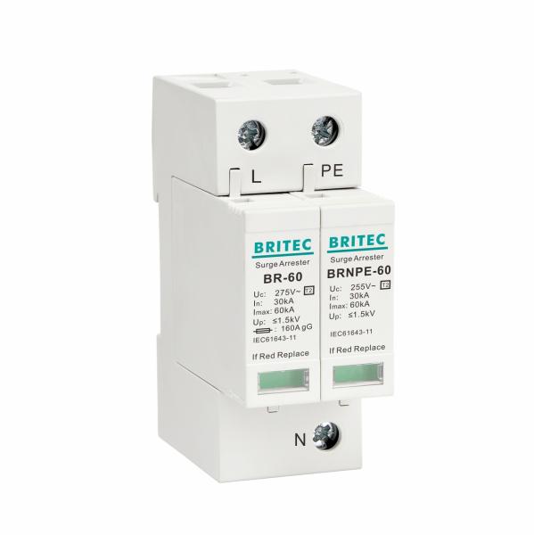 BR275-60 4P 60kA Type 2 Surge Protector TUV AC Surge Protective Device 275v lightning surge protector