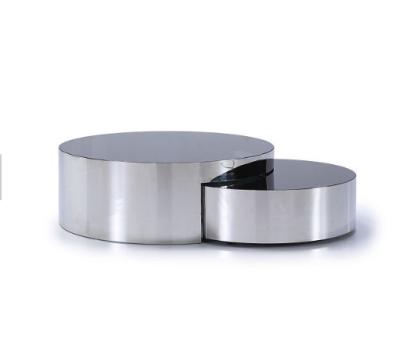 Stainless Steel Glass Top End Tables For Coffee Room Unique Design OEM