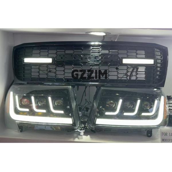 Toyota Land Cruiser FJ100 Farol de cabeça modificado Farol dianteiro com grade
