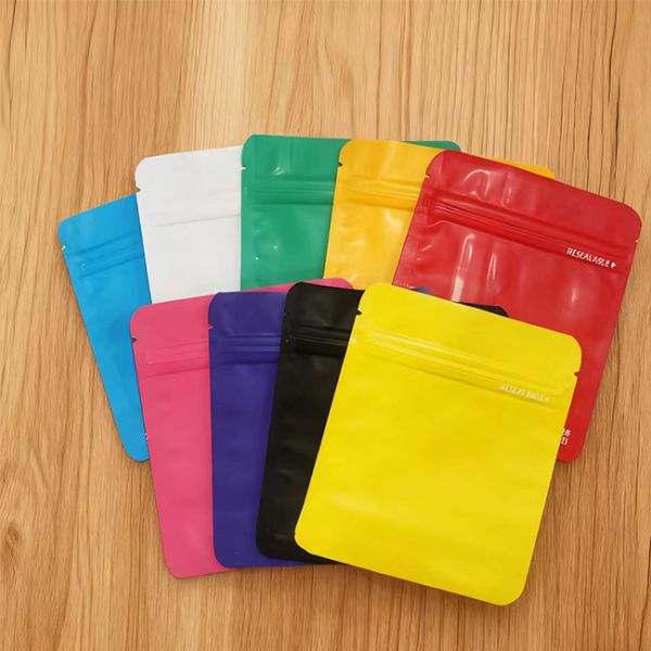 Factory-Ready Custom 3.5g Moisture-Proof & Smell-Proof Mylar Bags Stand-Up Resealable Plastic Food Packaging
