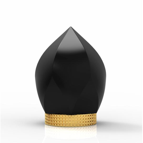 Cubra con cinc el metal de lujo del chapado en oro de la cápsula de perfume de la aleación que pone letras al logotipo modificado para requisitos particulares