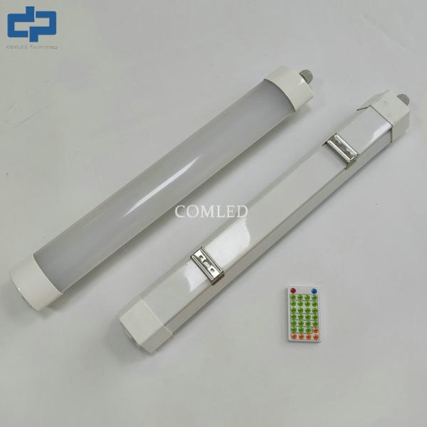 Luminaire linéaire LED dimmable, étanche IP66, industriel, tri-preuve, réglette