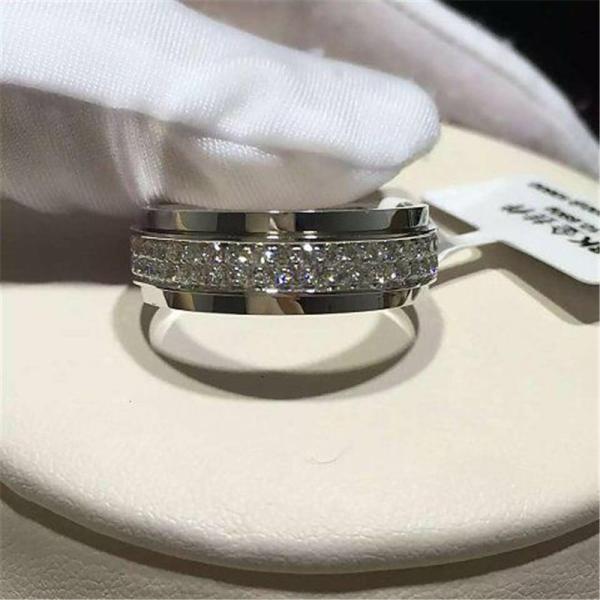 Luxury jewe factoryt ring white gold diamond ring 18k white yellow gold diamond