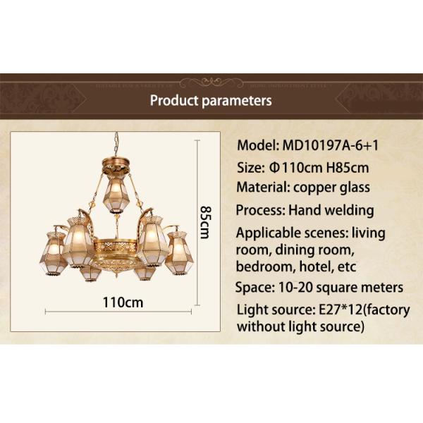 Chandelier de salon vintage fait à la main pour l'église du restaurant