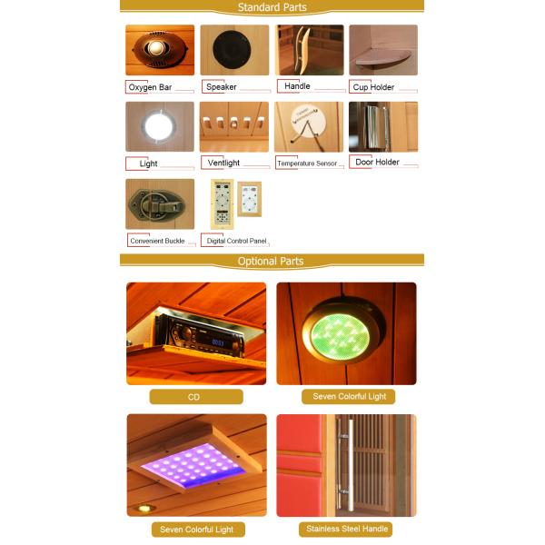 Carbon Fiber Heater Steam Sauna Room For Double Home Infared Traditional Personal Far Sauna Control Panel