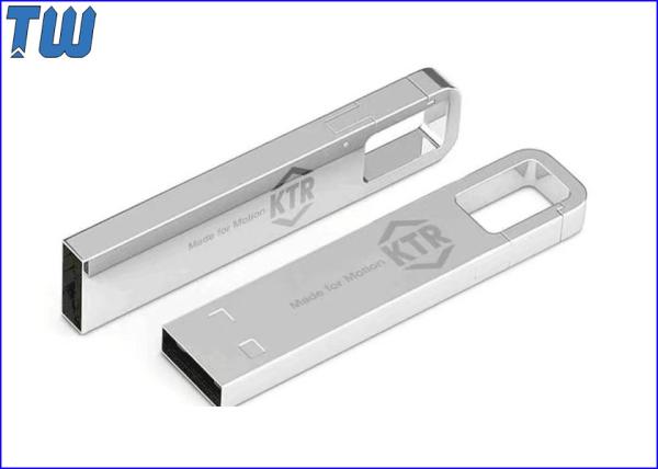 Full Metal 3D Laser Logo 32GB USB Flash Drive Durable Buckle Type