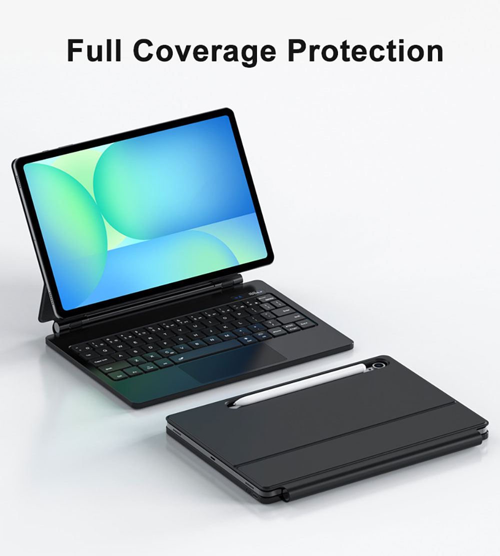 Laudtec Wholesale Secure Magnetic Keyboard Case RGB Floating Stand for Samsung Tab S8/S9/S10/S11 Lite 11inch OEM Custom Layout