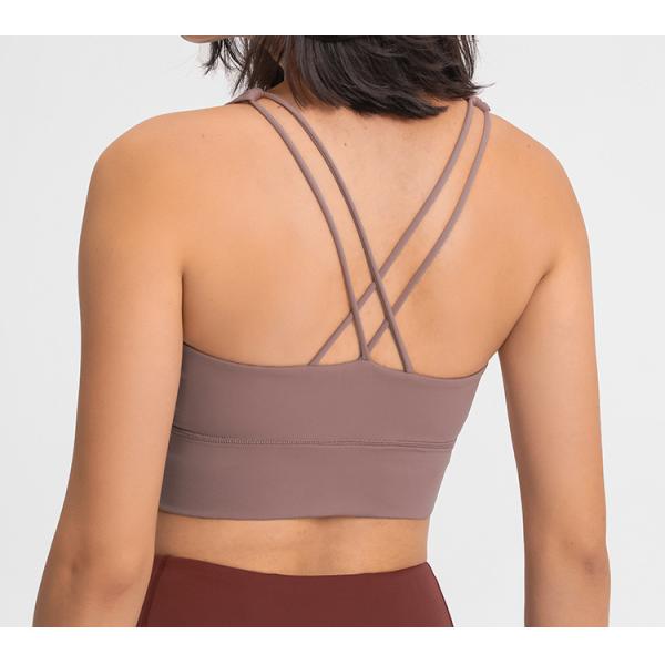 Подгонянное Breathable бюстгальтера спорт двойных женщин плечевого ремня противоударное