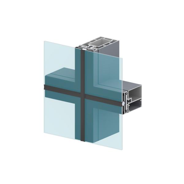 Алюминиевая стеклянная ненесущая стена Т3-Т8 на пефорированная панель фасада 6000 серий