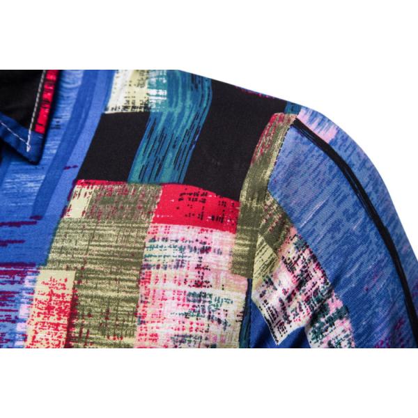 Camiseta de playa para hombres Aloha Hawaiian Summer Wear Casual Impresión digital Botón arriba Manga corta