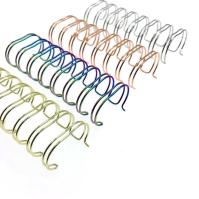 L'or a plaqué la double boucle bobine en spirale de fil de 9,5 - de 44MM pour l'attache de carnet