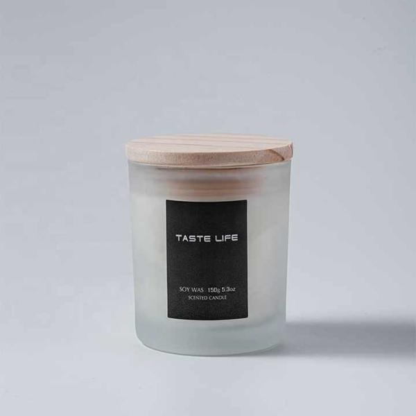 Home Birthday Wedding Atmosphere Luxury Glass Soy Wax Glass Jar Scented Candles With Lid
