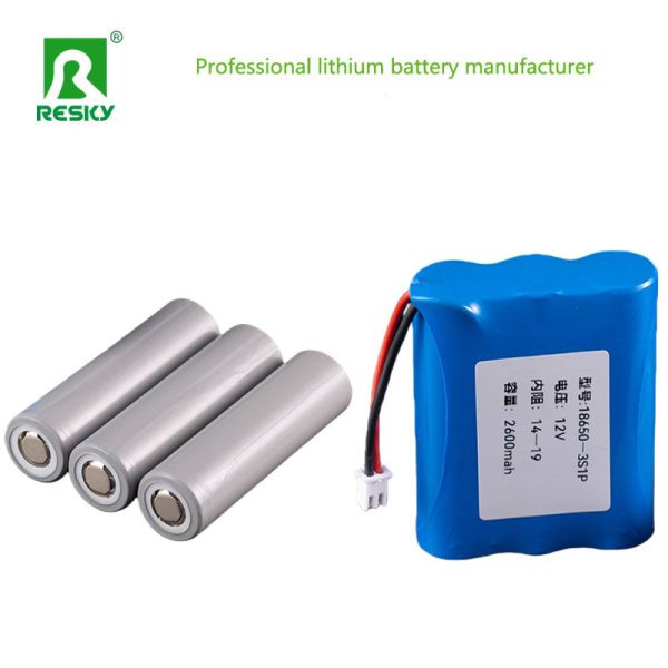 Lithium Ion Batteries ICR18650 3.7V 11.1V 2600mAH 28.86wh Li-ion Rechargeable Battery Pack