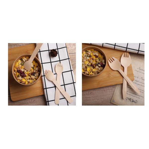 Recyclable Wooden Disposable Cutlery Set Eco Friendly Utensils 160mm