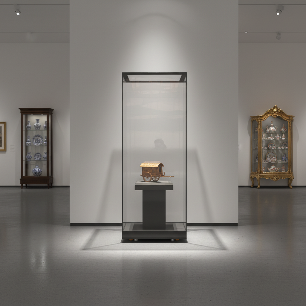 Versatile Museum Glass Display Cabinets Space Saving With Low Reflection Glass