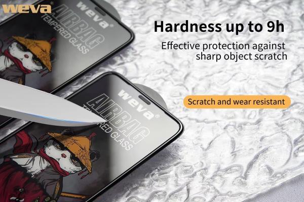 weva 18D AIRBAG anti-déchiré dege avec poussière gaze verre Protecteur d'écran verre trempé Pour IPHONE 12