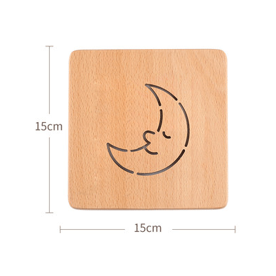 Square Round Tree Trivets Holder Luxury Design Style Wooden Heat Resistant Pads