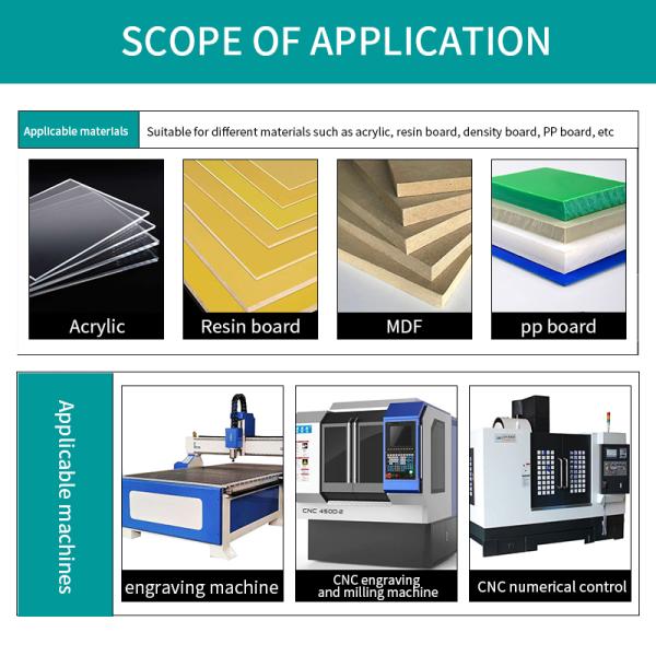 Finitions de carbure de tungstène d'acier 65 degrés Mini-grèveuse de fraisage pour feuilles acryliques