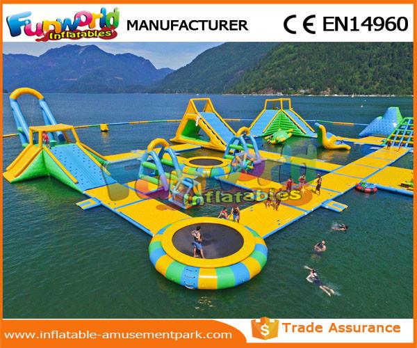 Parques infláveis da água de encerado do PVC de 0,9 milímetros para brinquedos de flutuação do Aqua comercial