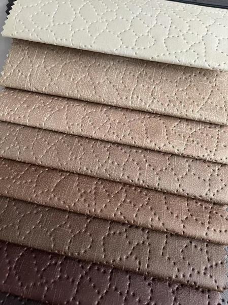 Knitted Abrasion Resistant Leather Look Fabric Faux Leather Upholstery Fabric