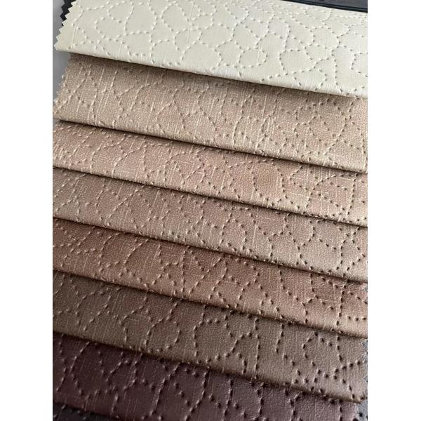 Knitted Abrasion Resistant Leather Look Fabric Faux Leather Upholstery Fabric