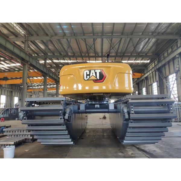 Customized Floating Pontoon Undercarriage for Amphibious Excavator Swamp Marsh Wetlands Conversion Supplier
