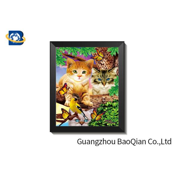 Customized Christmas 3D Lenticular Pictures / Flip Effect Printed 3D Animals Photos