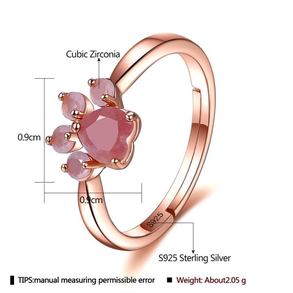 0.9cm кольца когтя кота золота колец 10k ювелирных изделий 2,05 граммов стерлинговые серебряные