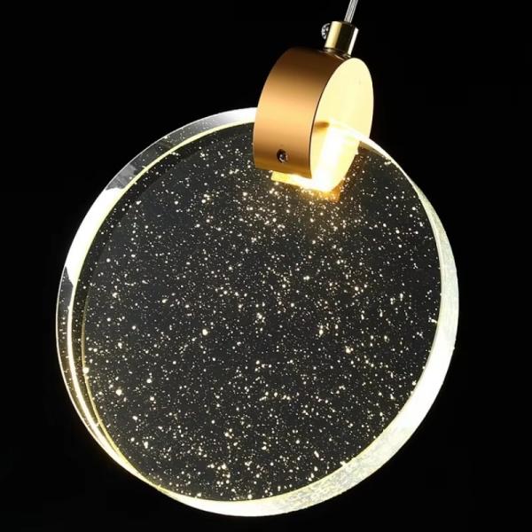 Chambre de séjour en cristal ronde contemporaine maison décorative Led Pendant Light Pour l'hôtel Escalier de salon