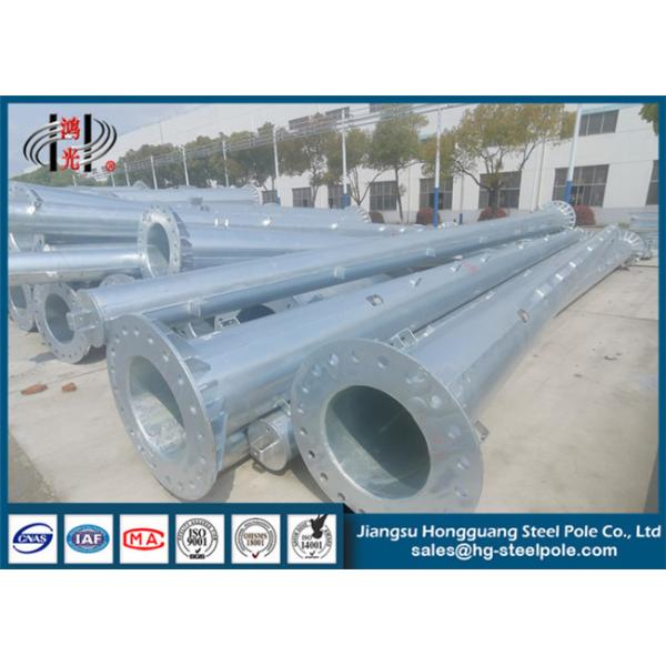 Битум покрасил полигональный гальванизированный фонарный столб улицы/стальной поляка веревки для белья