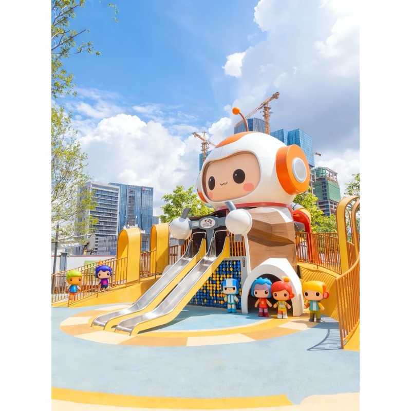 Custom-Made Stainless Steel Interactive Sculpture Hand-Forged by Master Craftsmen for Cultural Tourism and Amusement Facilities