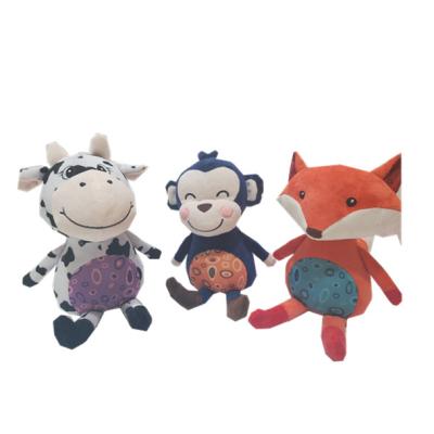 0.2m 0.66ft Cow Giant Monkey Stuffed Animal Fox Plush Toy 3A Batteries ROHS