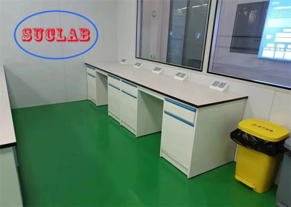 Multi Functional Lab bench Malaysia with Reagent Rack and Splash Proof Box