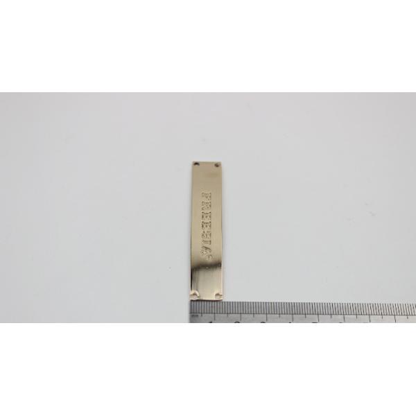 Supply custom gold iron debossed logo metal shoe accessories metal buckles for shoelace