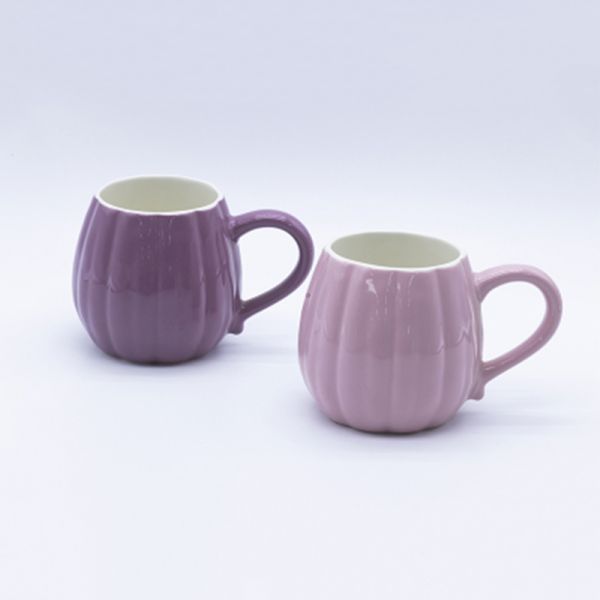 Deep Purple And Light Purple Glaze Halloween Coffee Mugs Dia 8*9.9 Cm 10.6 Cm H 520 Ml For Gift Stores