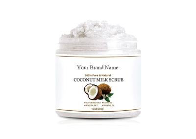 Anti Aging Moisturizing Body Scrub , Whitening Exfoliator Organic Coconut Milk Body Scrub