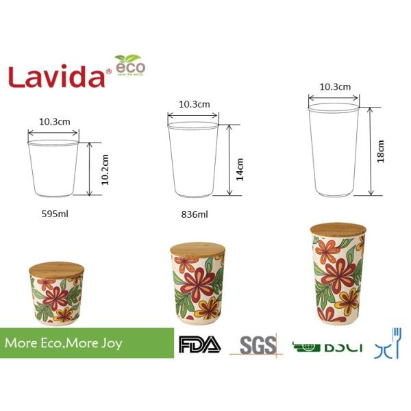 Eco - Friendly Christmas Bamboo Fiber Storage Box Durable High Temperature Tolerance