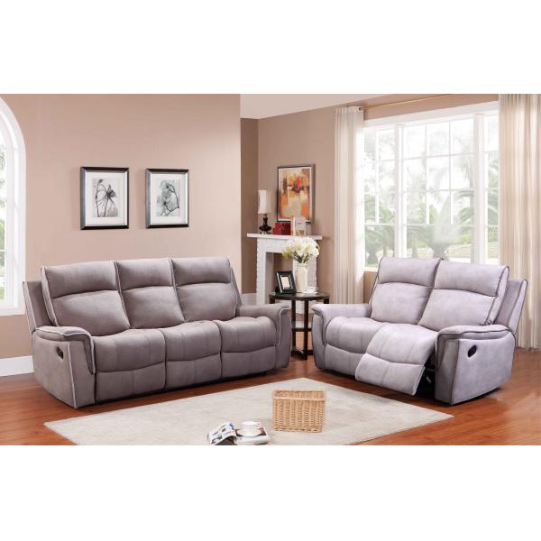 Convertible Electric Recliner Sofa 3 Seater Breathable Dark Grey Color