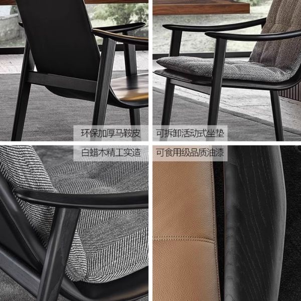 Custom Dining Room Furniture PU Leather Upholstered Chair Accent Chair Restaurant Cafe Hotel Dining Chair