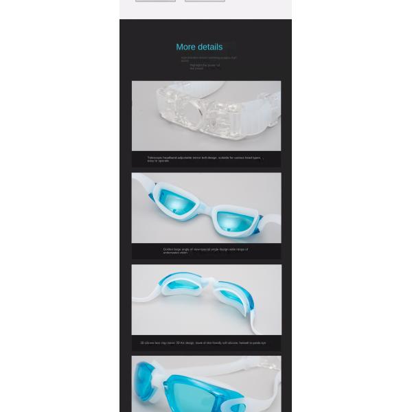 UV Resistance Adult Swimming Glasses Customized Anti Mist Swimming Goggles