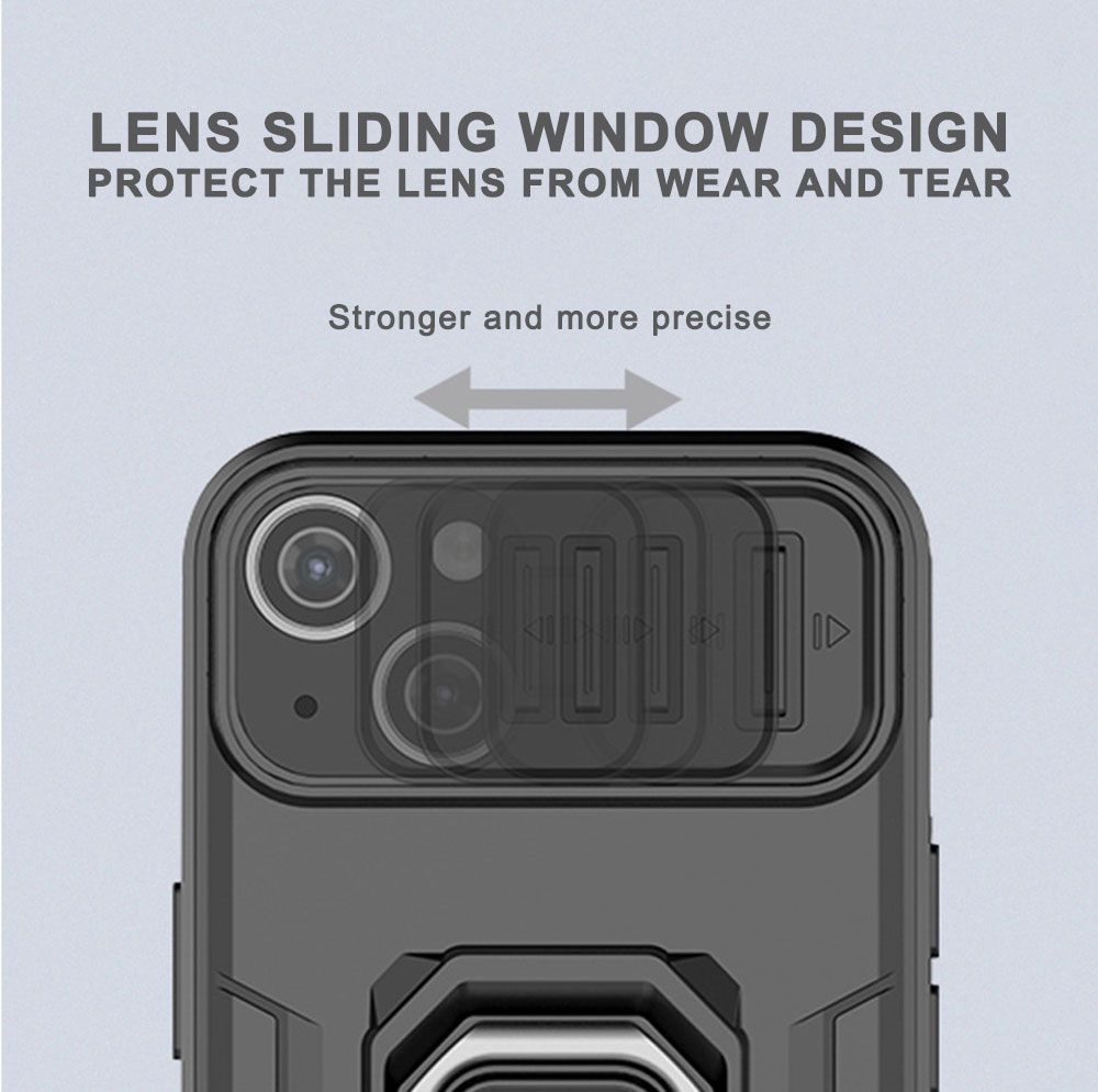 Slide Phone Case for Iphone 15 14 13 12 11 10 Plus Pro Max Rotating Camera Lens Protector Magnetic Privacy Cover Laudtec