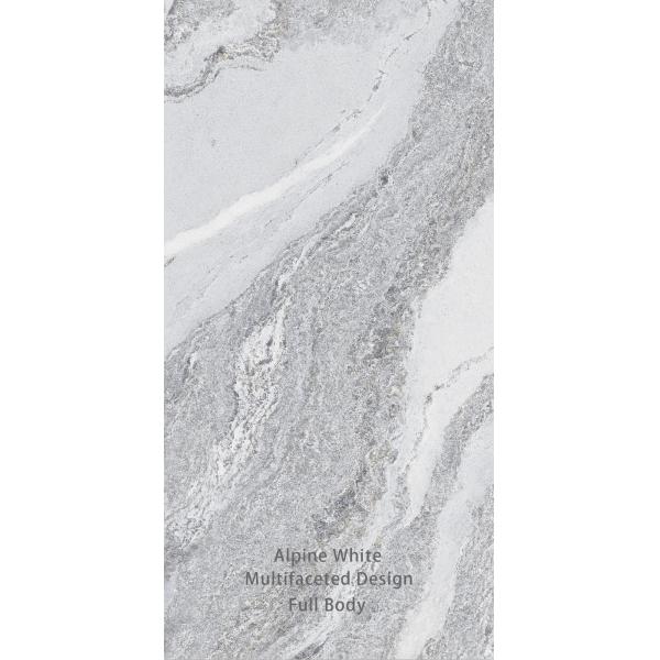 Elite Glossy Stone Surface White Marble Tiles For Modern Interior Design