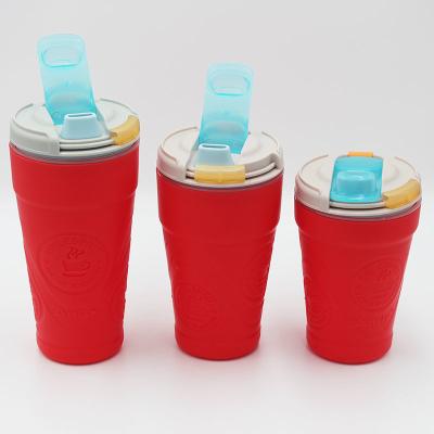 Colored Silicone Couples Water Bottles 560ml Exquisite Coffee Mugs