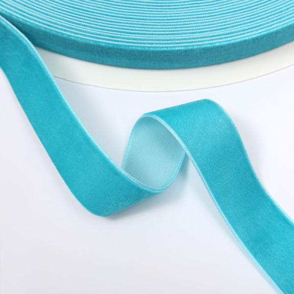 1 дюймовая красная бархатная лента проводная роскошная светло-синяя бархатная лента