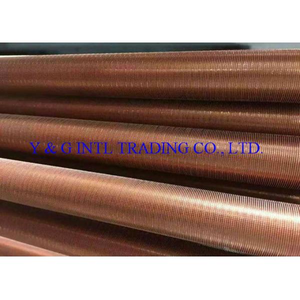 Air Cooled Low Finned Tube Extruded Copper Material 10-38mm OD For Condenser