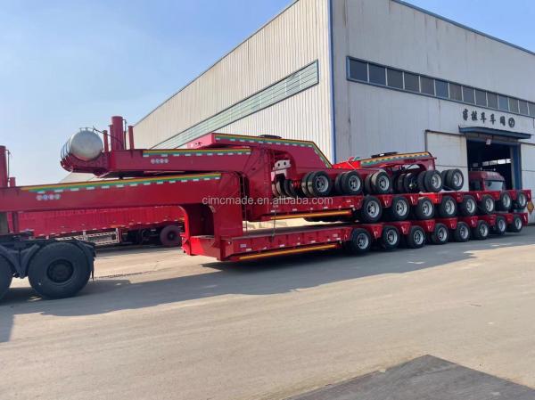 CIMC Latest Design Low Panel Flatbed Trailer with Air Suspension 12950x3000x1650mm