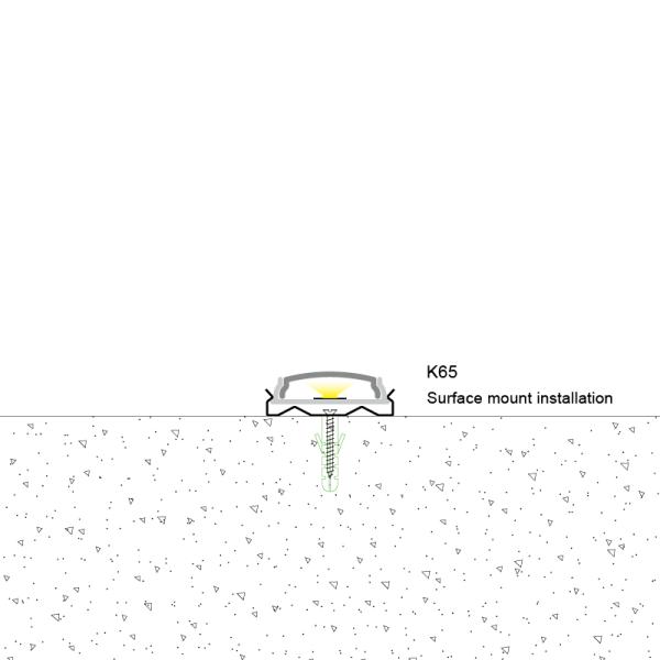 6063 T5 Aluminum LED Profile with Sandblasting Oxidation for LED Strips up to 12mm Width